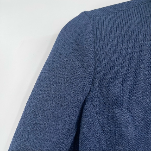 St. John SJK Navy Blue Cardigan Sweater Blazer - Picture 5 of 13